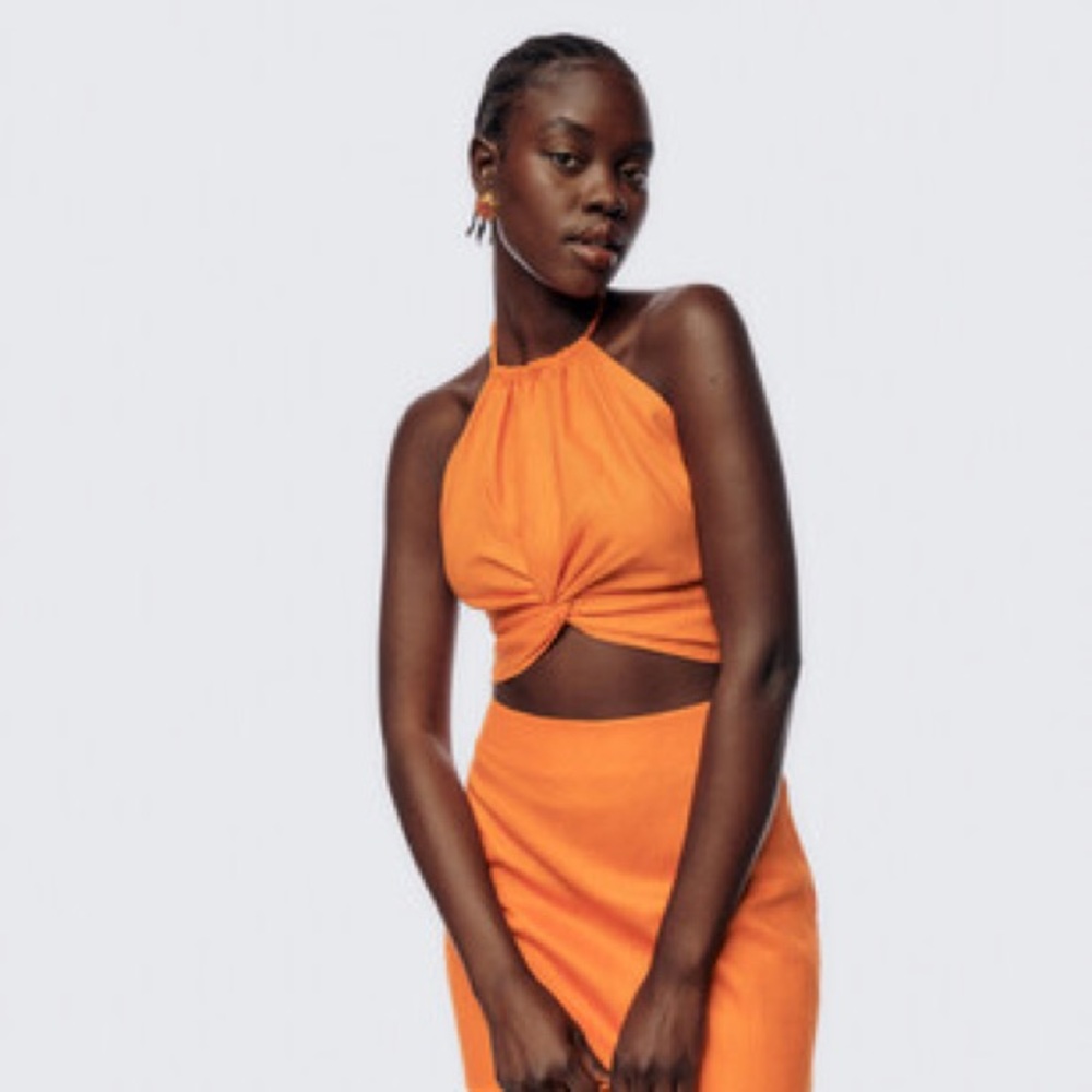 Reformation Meri Orange Top
